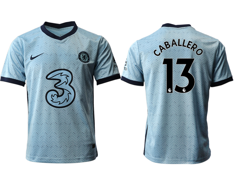 Men 2020-2021 club Chelsea away aaa version #13 Light blue Soccer Jerseys